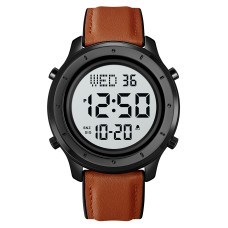 Skmei 1864LBNWT Brown-White Leather
