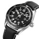 Skmei 9232LSIBK Silver-Black Leather