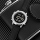 Skmei 1864LSIBK Silver-Black Leather