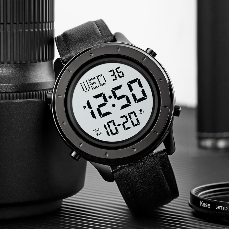 Skmei 1864LBKWT Black-White Leather SALE