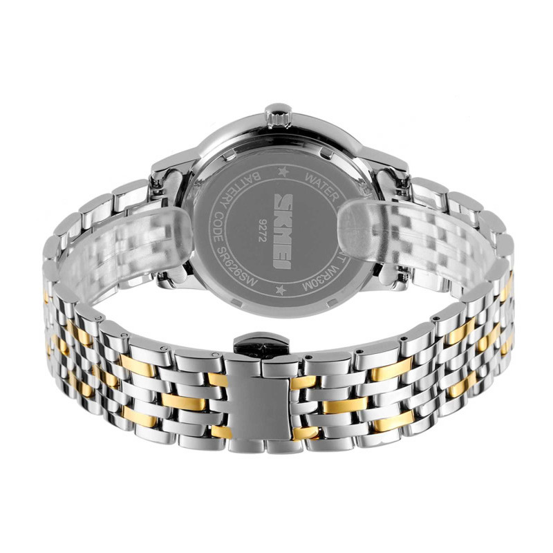Skmei 9272TGDBK-S Gold/Silver-Black Lady