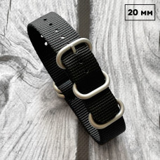 Ремешок Nato Black 20 мм
