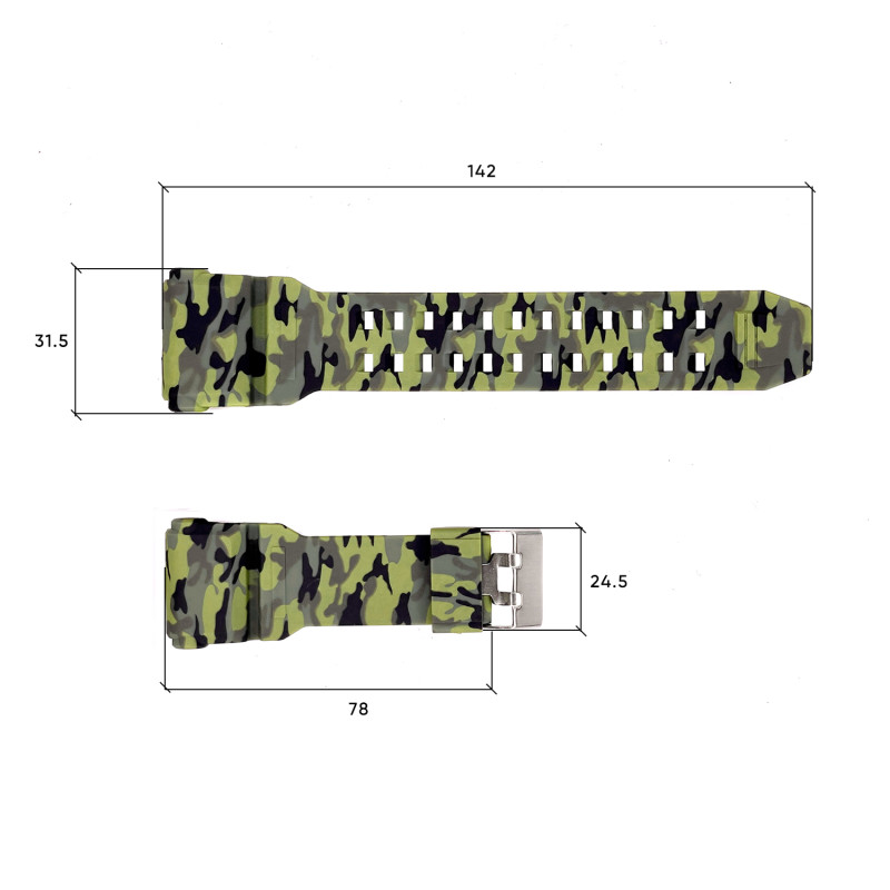 Ремінець для годинника Skmei 1818CMGN Green Camo