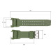 Ремінець для годинника Skmei 1343AG Army Green