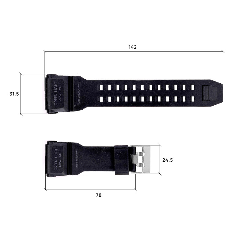 Ремінець для годинника Skmei 1818BK Black