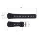 Ремінець для годинника Skmei 1628BKBK Black-Black