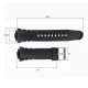Ремінець для годинника Skmei 1068/1301/1231/1560/1820BK Black