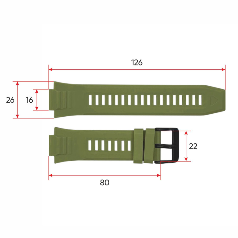 Ремінець для смарт годинника Modfit Armor Army Green