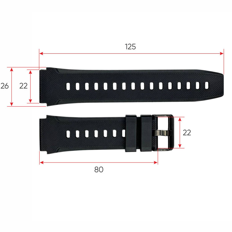 Ремінець для смарт годинника C21 Black