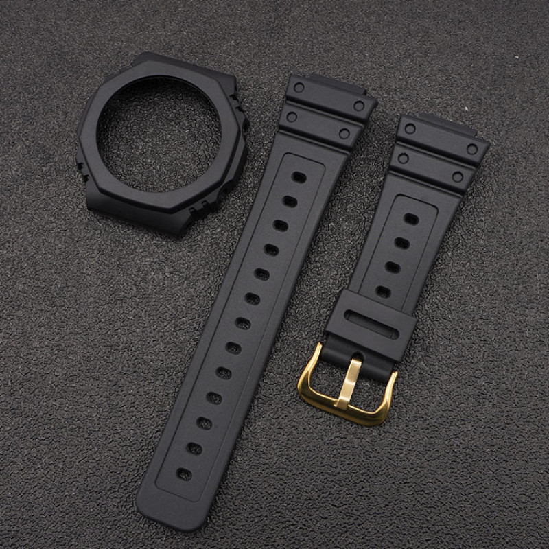 Ремінець + безель (рант) для Casio G-Shock GA-2100 Black GD