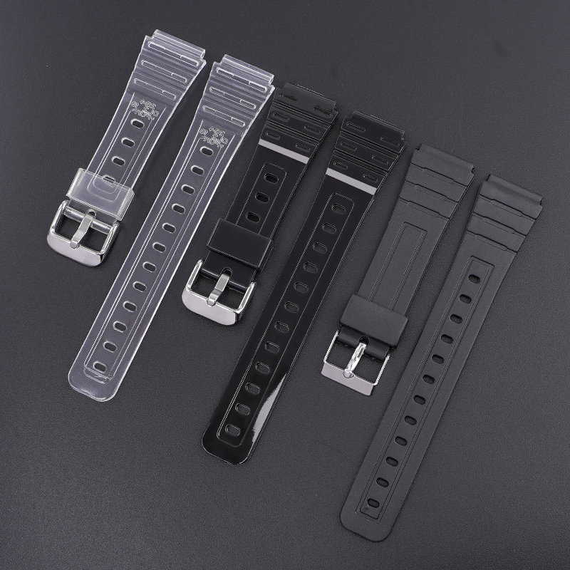 Ремінець для Casio G-Shock F-84/94/105, F-91W, AE1300 Jelly Transparent Silver