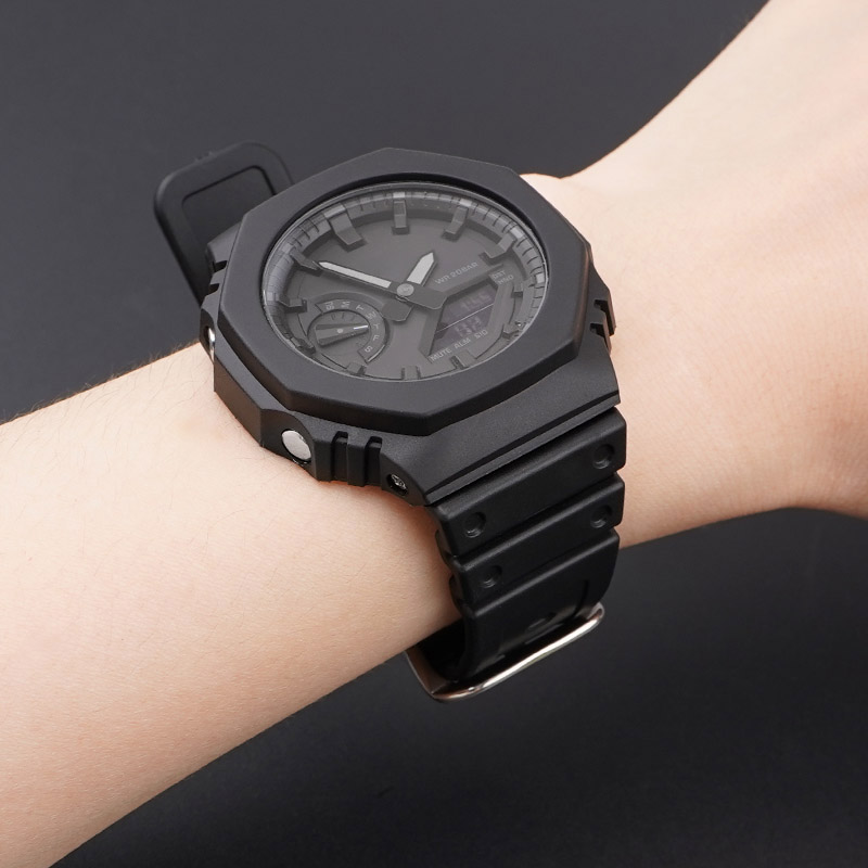 Ремешок для Casio G-Shock GA-2100/2110 Black SI