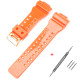 Ремінець для Casio G-Shock GA-100/110/120 Orange-Glossy GD