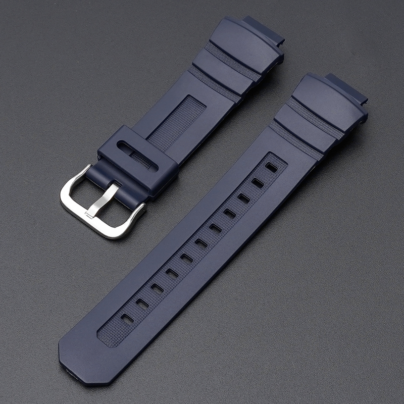 Ремінець для Casio G-Shock AW-282B/590/591/5230, AWG-M100/M101, G-7700/7710 Dark Blue Silver