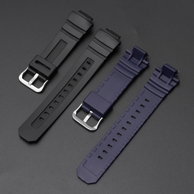 Ремінець для Casio G-Shock AW-282B/590/591/5230, AWG-M100/M101, G-7700/7710 Dark Blue Silver
