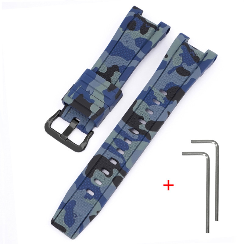 Ремінець для Casio G-Shock GST-W300 Camo Dark Blue BK