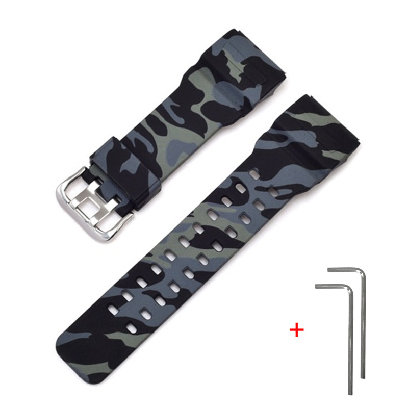 Ремінець для Casio G-Shock GG-1000/GWG-100/GSG-100 Camo Black SI