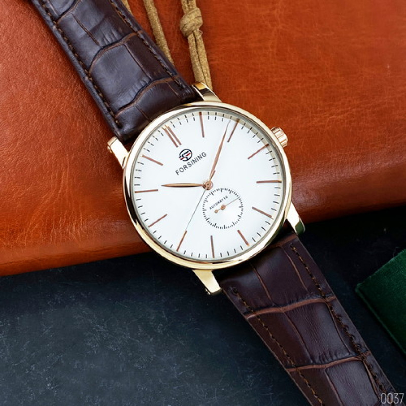Forsining 8214 Gold-White-Brown
