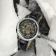 Forsining 8173 All Black-Gold Leather