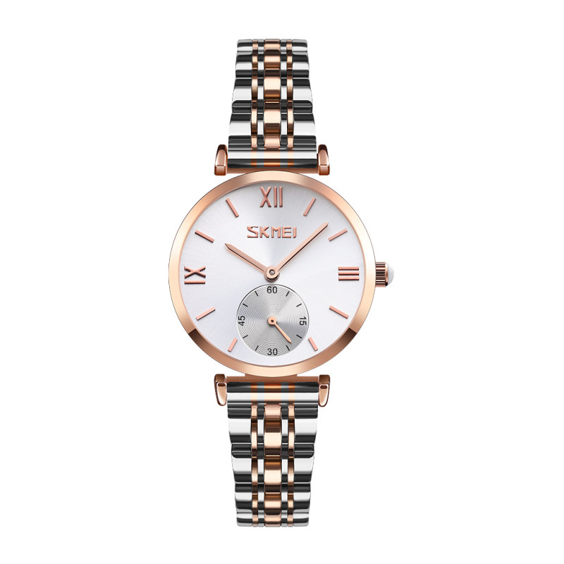 Skmei 9198TRGSI-S Rose Gold-Silver Lady STOPPED