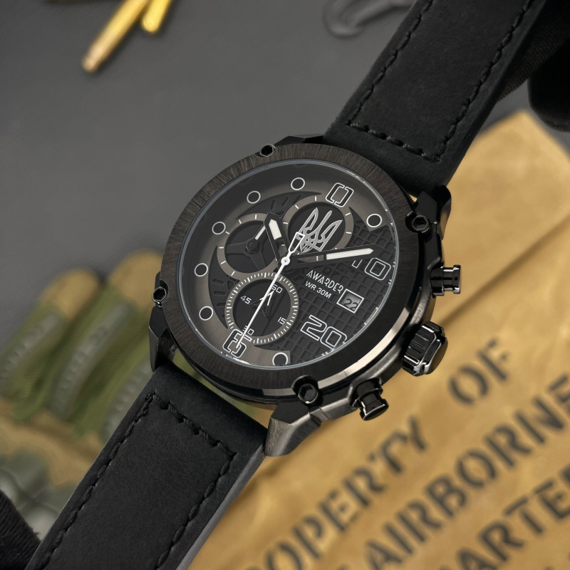 Awarder 016 Тризуб срібло All Black