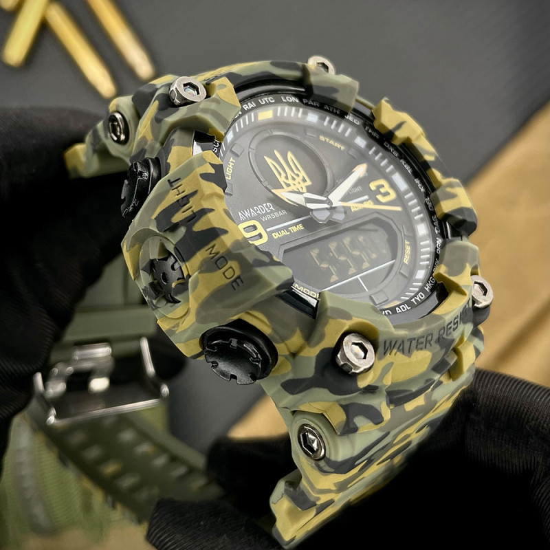 Awarder 001 Тризуб золото Camo Green