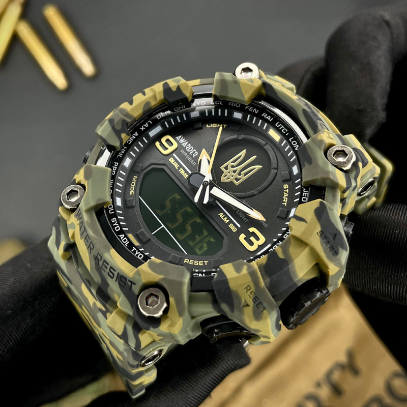 Awarder 001 Тризуб золото Camo Green
