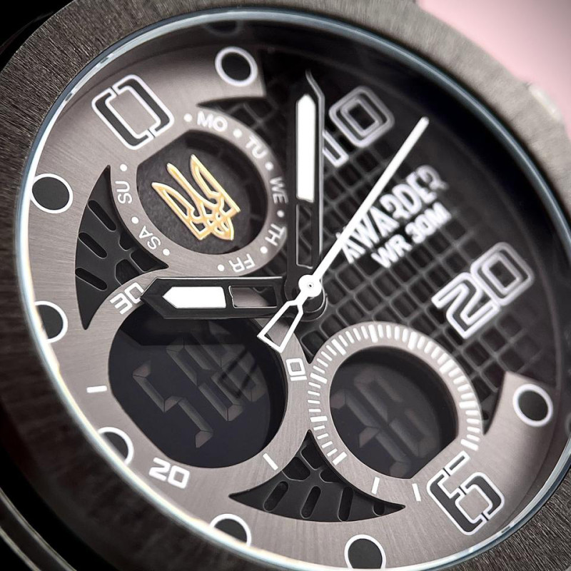 Awarder 017 Тризуб золото All Black Steel