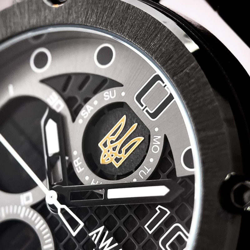 Awarder 017 Тризуб золото All Black Steel