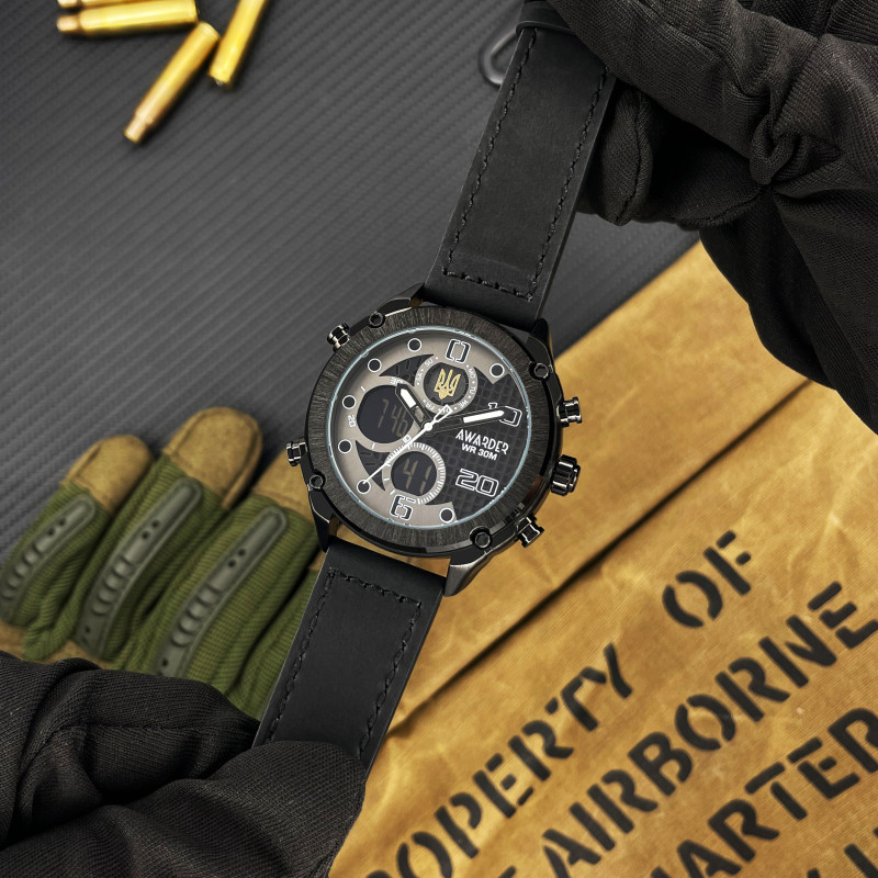 Awarder 017 Тризуб золото All Black