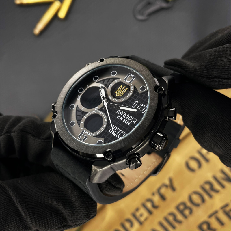 Awarder 017 Тризуб золото All Black