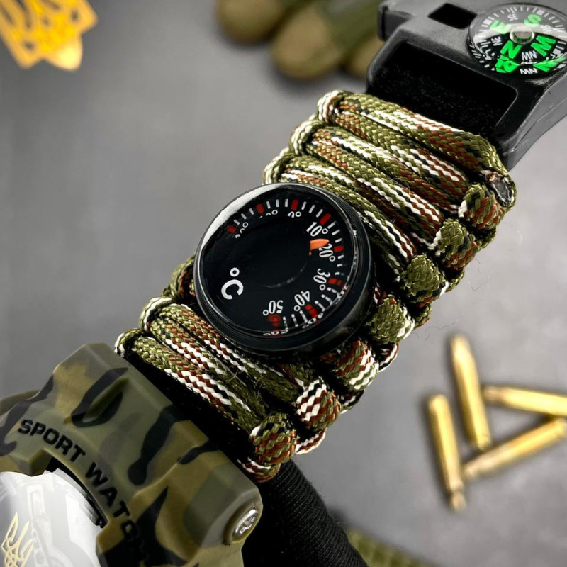 Awarder 005 Тризуб золото Camo Green Паракордовий ремінець Camo Green