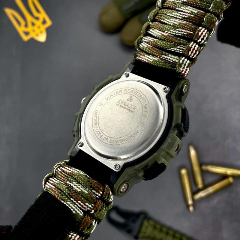 Awarder 005 Тризуб золото Camo Green Паракордовий ремінець Camo Green