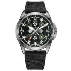 Awarder Embroidery Silver-Army Green Black Battery 10ATM
