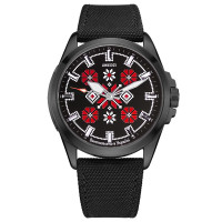 Awarder Embroidery Black-Red Black Battery 10ATM