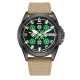 Awarder Embroidery Black-Green Khaki Automatic 10ATM