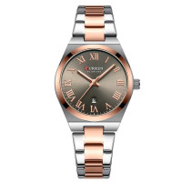 Curren 9095 Gold-Silver-Brown