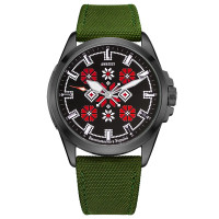 Awarder Embroidery Black-Red Green  Battery 10ATM