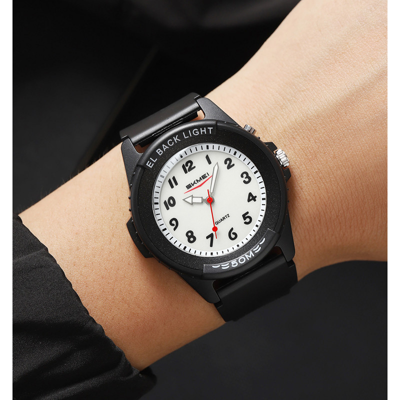 Skmei 2433BKWT-AC Black-White Namber