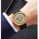 Skmei M035LGDBK Gold-Black Leather