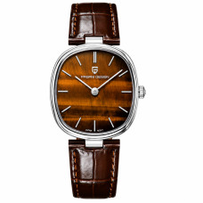 Pagani Design PD-1825 Silver-Brown Leather