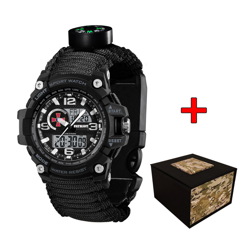 Patriot 012BKSU ЗСУ Чорні Паракордовий ремінець Black + Коробка