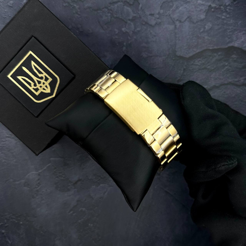 Patriot 017 Тризуб Золото Gold-Black-White Steel