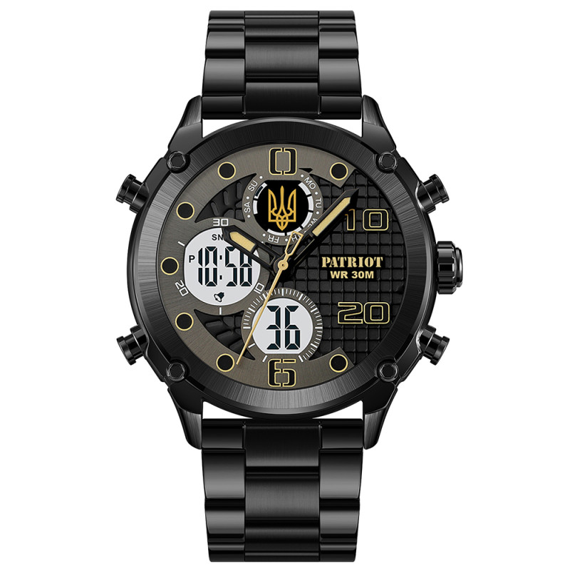 Patriot 017 Тризуб Золото Black-Black-White Steel