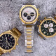 Curren 8440 Silver-Gold-Green